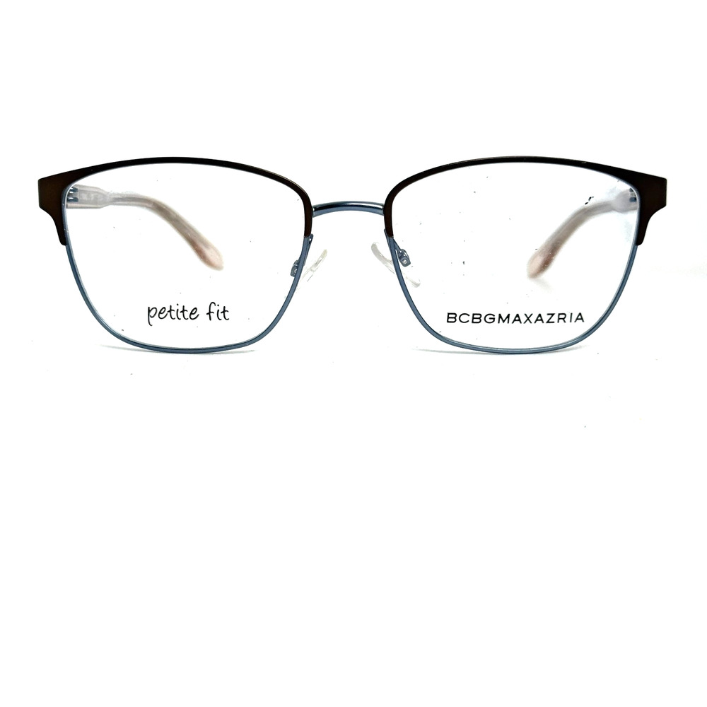 BCBG MAXAZRIA Hilda Brown Blue Square Eyeglasses Frames 50-16 130 H20708‎